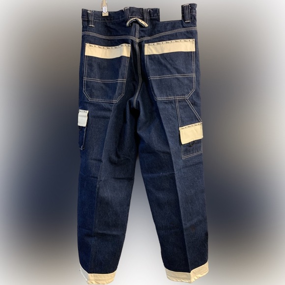 Vintage 90’s Platinum Nova Jeans 36X31 Blue Denim Drawstring Ankle Hip Hop Pants - Picture 2 of 10